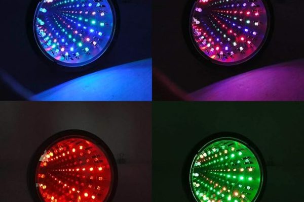Infinity Mirror Tunnel Lamp Colours