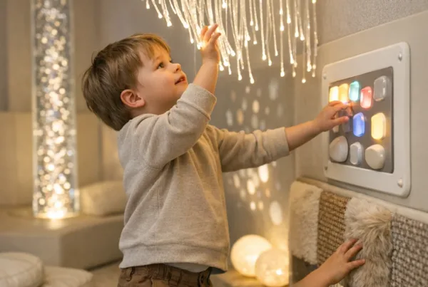 Promoting sensory exploration in sensory rooms