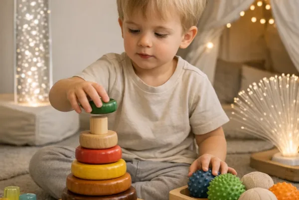 Combining sensory exploration with other developmental skills