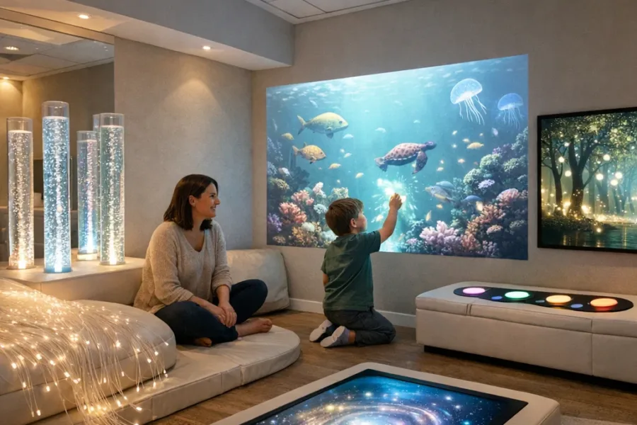 Overview of technology use in sensory rooms