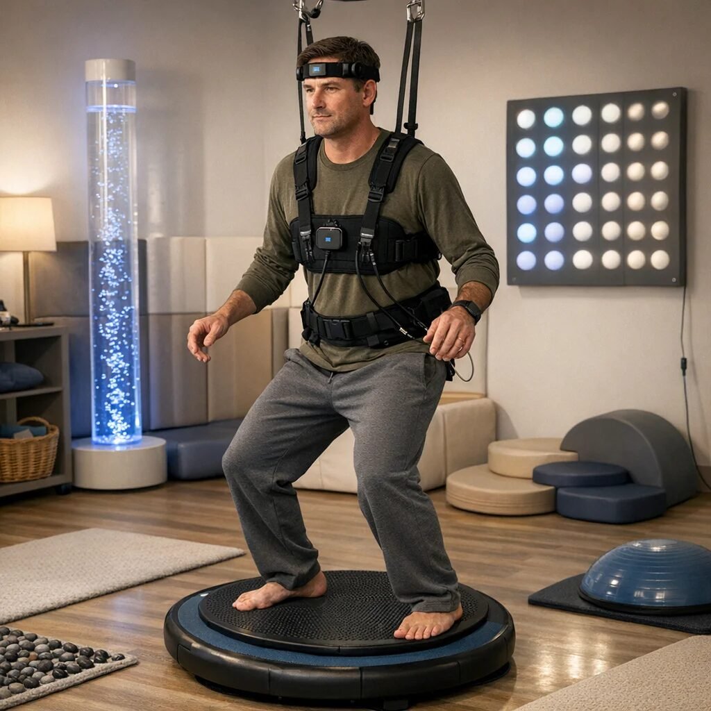 Using sensory rooms for physical rehabilitation