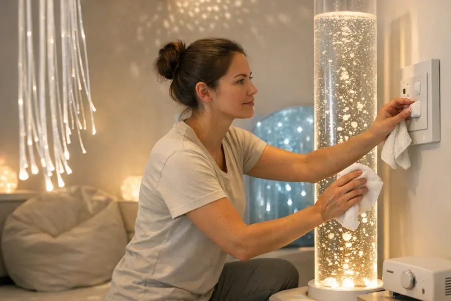 Regular maintenance tasks for sensory rooms