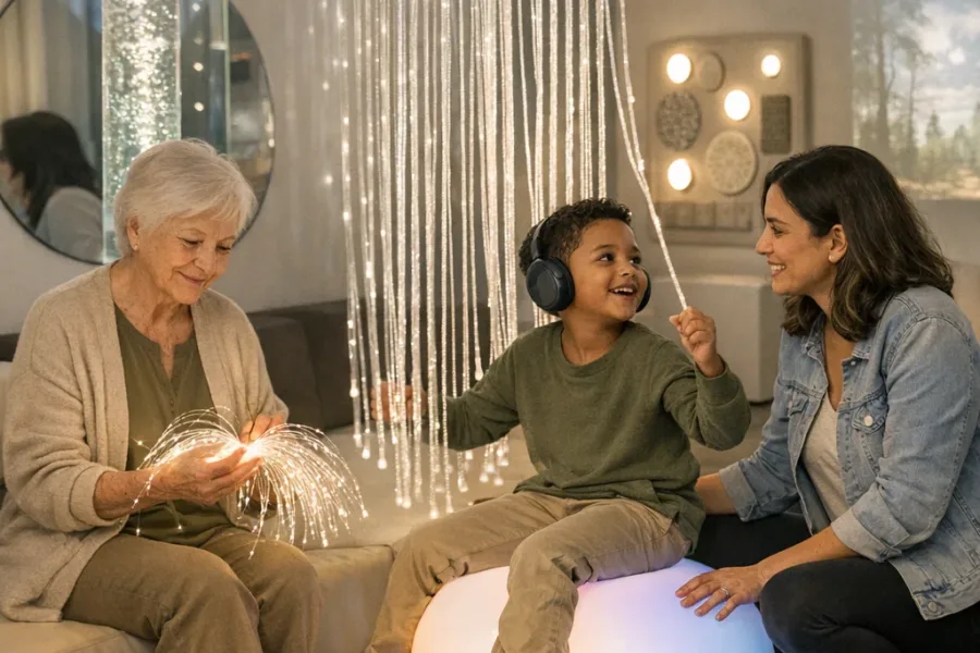 Who benefits most from using a sensory room?