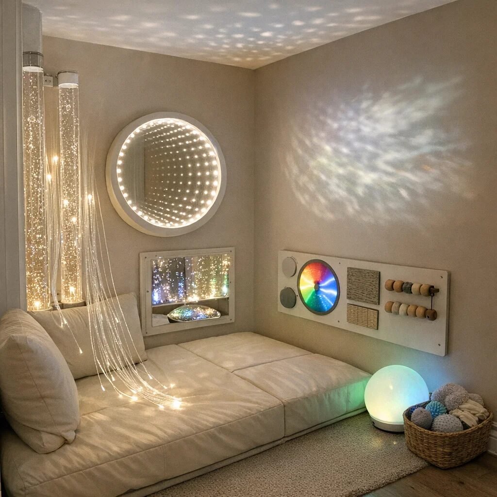 What are the best sensory room ideas for small spaces?