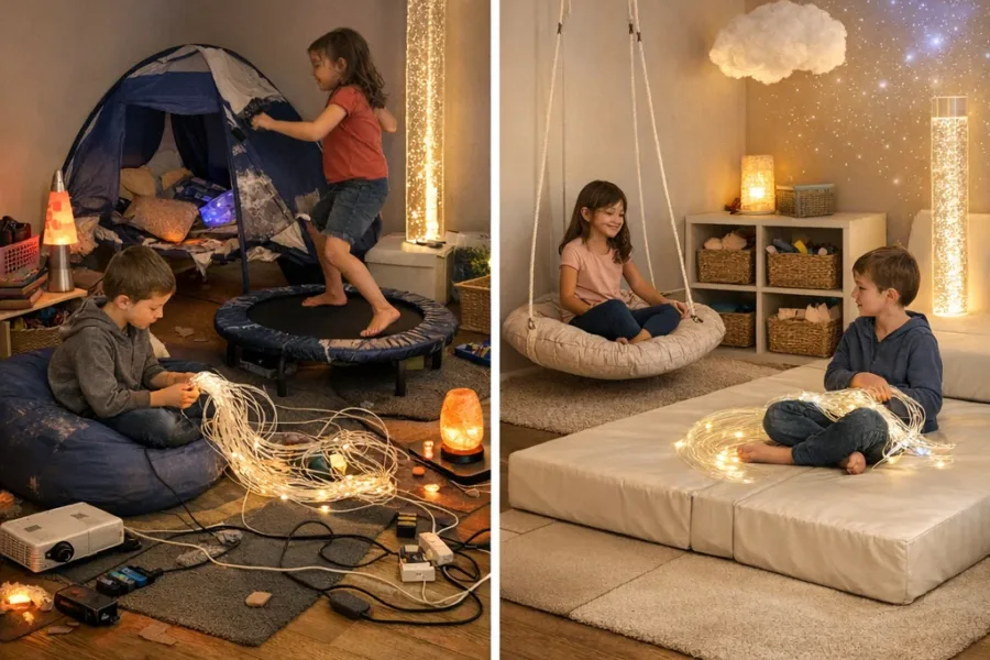 What are common safety mistakes in sensory rooms?