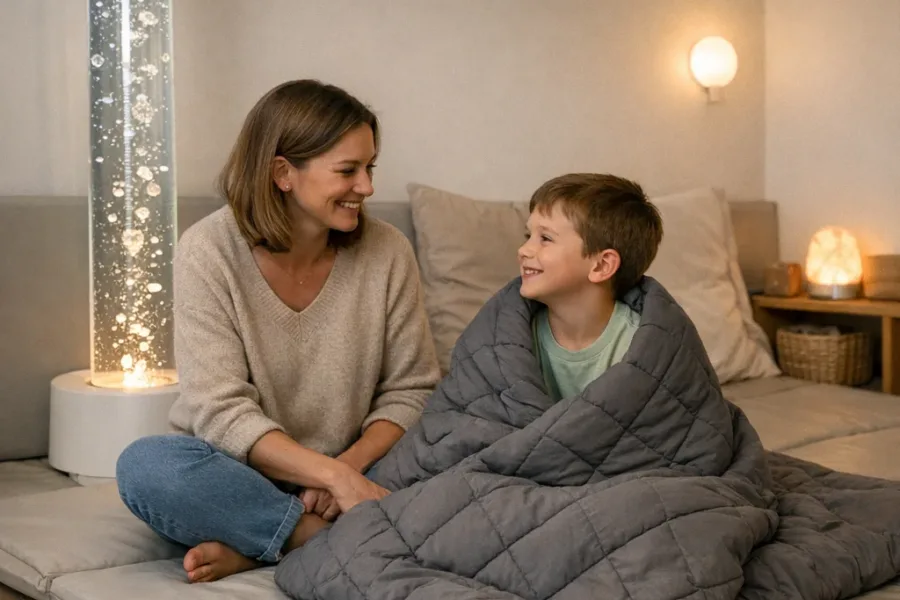 What equipment is essential for a beginner sensory room setup?